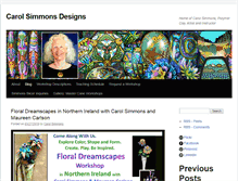 Tablet Screenshot of carolsimmonsdesigns.com